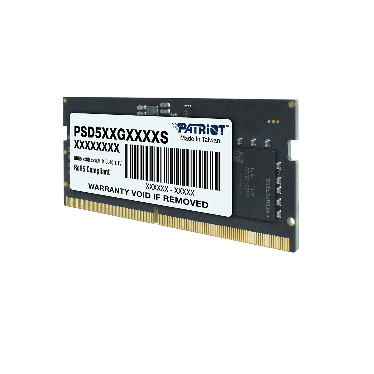 Patriot%20Signature%20Line%2032GB(1x32GB)%20DDR5%204800MHz%20CL40%20SODIMM%20Ram%20(PSD532G48002S)