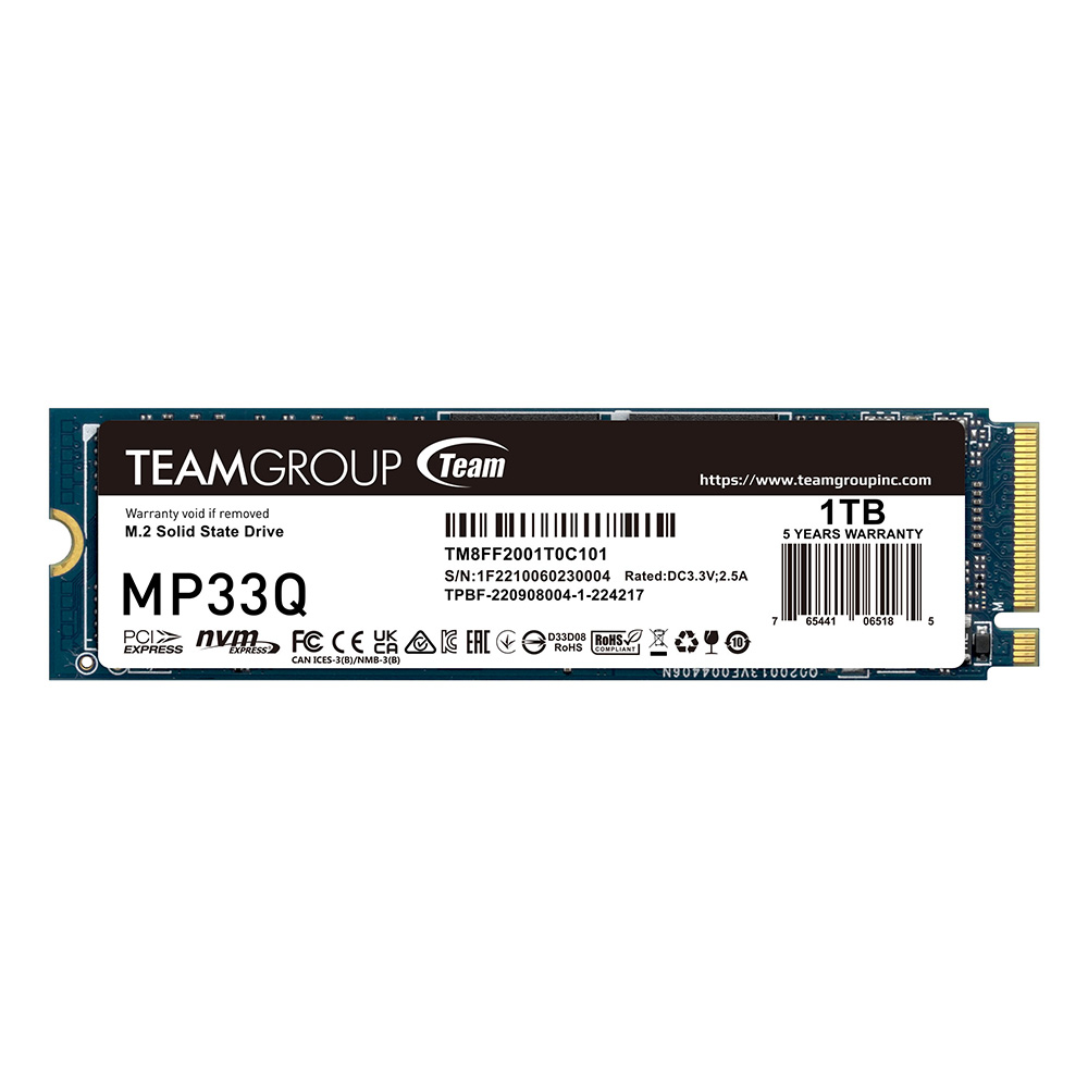 Team%20MP33Q%20Pro%201TB%202900/1850MB/s%20NVMe%20PCIe%20Gen3x4%20M.2%20SSD%20Disk%20(TM8FF2001T0C101)