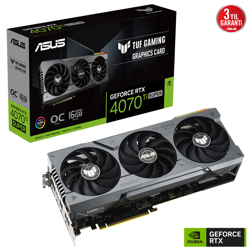 ASUS%20TUF-RTX4070TIS-O16G-GAMING%2016GB%20GDDR6X%20DLSS3%20HDMI%20DP%20256BİT