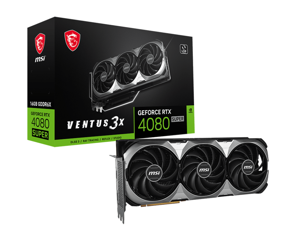 MSI%20RTX%204080%20SUPER%2016G%20VENTUS%203X%20OC%2016GB%20GDDR6X%20HDMI%20DVI%20DP%20256Bit