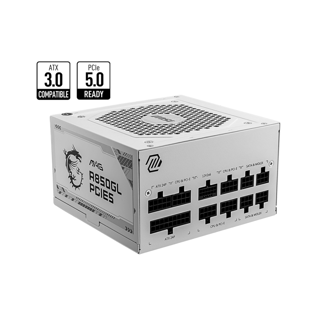 MSI%20MAG%20A850GL%20PCIE5%20WHITE%20850W%2080+GOLD%20POWER%20SUPPLY