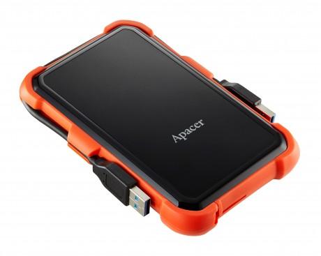 Apacer AC630 Siyah-Turuncu 2 TB Askeri Sınıf Darbeye Dayanıklı 2.5’’ USB 3.1 Taşınabilir Harddisk (AP2TBAC630T-1)