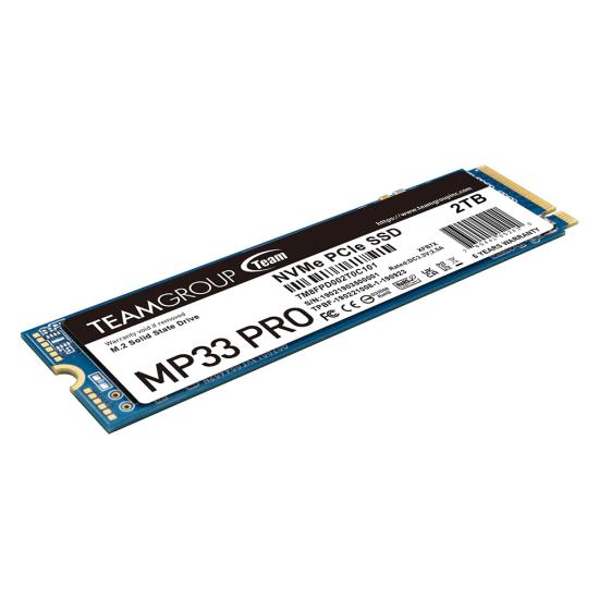 Team MP33 Pro 2TB 2400/2100MB/s NVMe PCIe Gen3x4 M.2 SSD Disk (TM8FPD002T0C101)