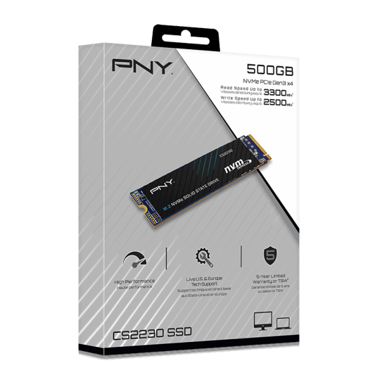 PNY CS2230 500 GB 3300/2500 NVMe PCIe M.2 SSD (M280CS2230-500-RB)