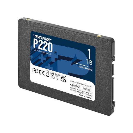 Patriot P220 1TB 550/500MB/s 2.5’’ SATA3 SSD Disk (P220S1TB25)