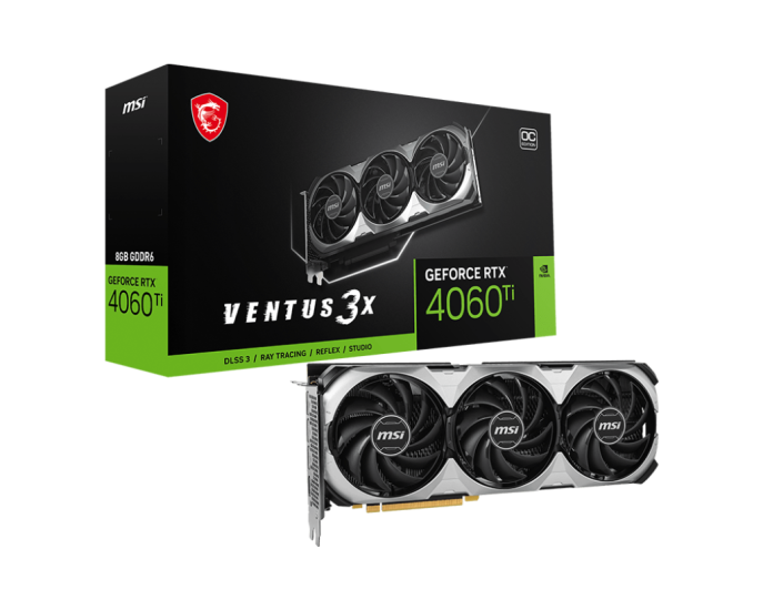 MSI GEFORCE RTX 4060 TI VENTUS 3X E 8G OC 128BIT