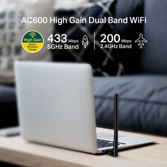 TP-LINK ARCHER T2U PLUS AC600 D.BAND USB ADAPTÖR